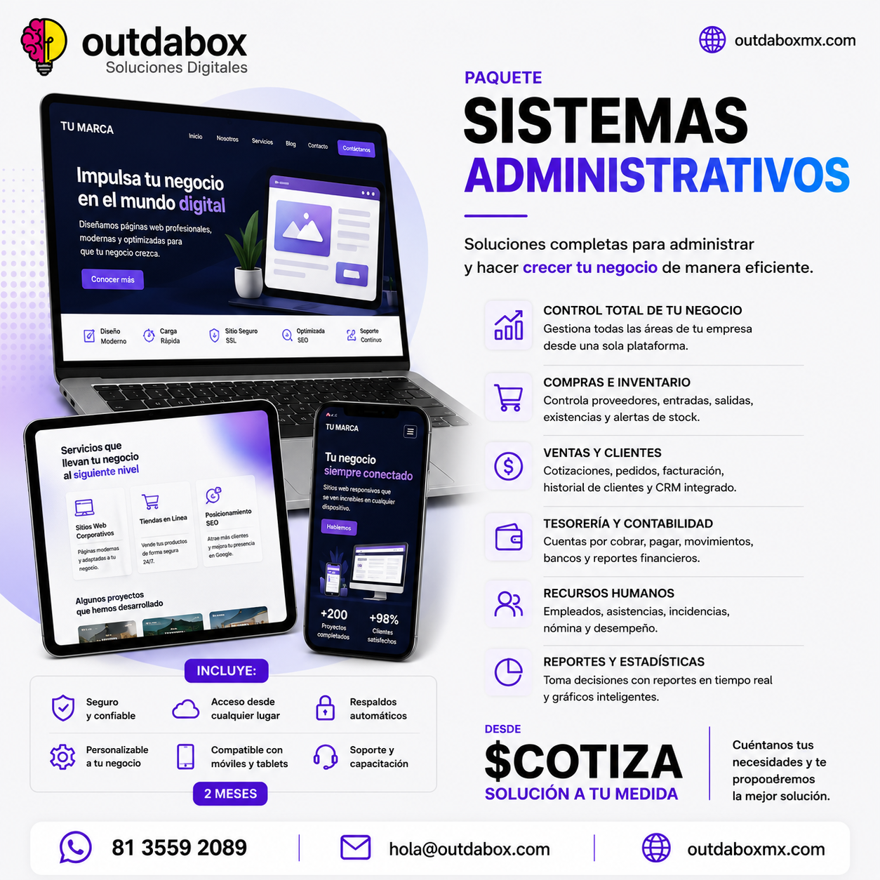 Sistemas administrativos Outdabox